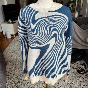 vintage swirl pattern sweater